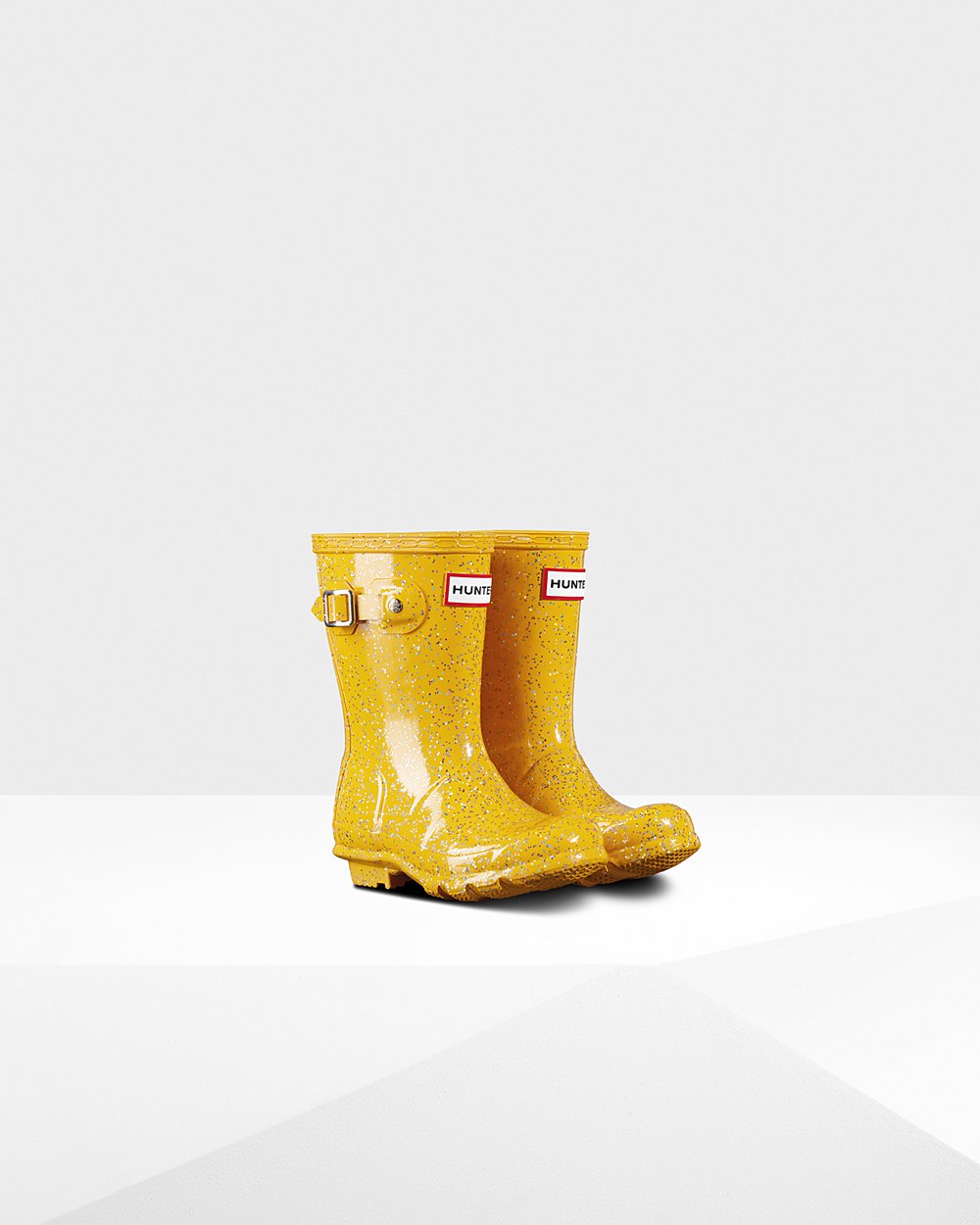 Hunter Original Little Giant Glitter Rain Boots - Clearance Kids Yellow - PNJYXE365